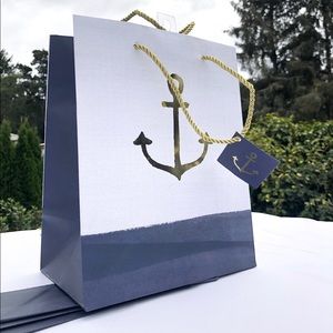 Set of 4 ⚓️🆕 Mara Mi anchor Gold and blue gift bags
